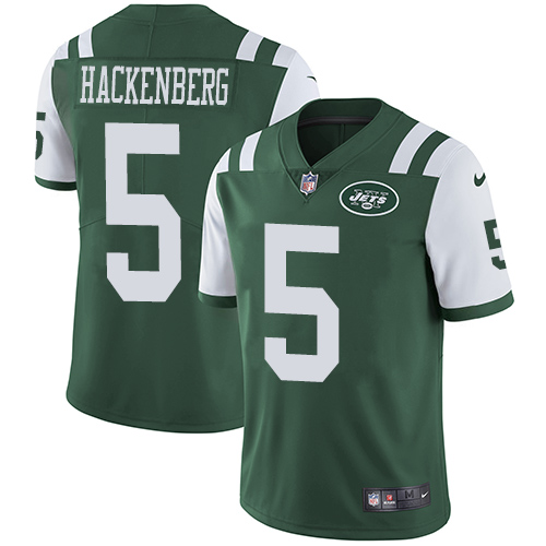 Nike Jets #5 Christian Hackenberg Green Team Color Men's Stitched NFL Vapor Untouchable Limited Jersey